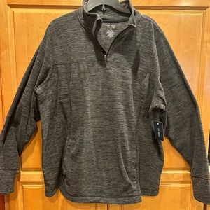 Brand New Gray Tek Gear fleece 1/4 zip pullover size 2X